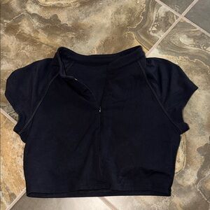 Alphalete cropped sports bra zip up